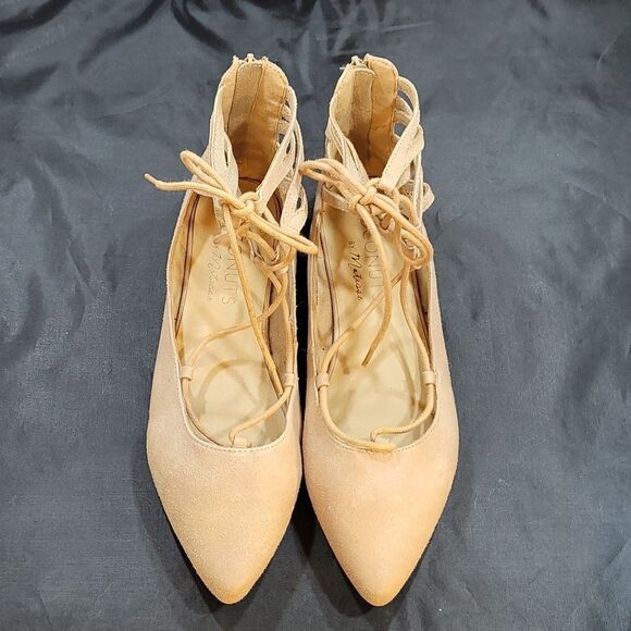 BRAND NEW COCONUT BY MATISSE POINTED TOE LACE UP WOMEN'S BALLET FLAT SHOE - Picture 2 of 14